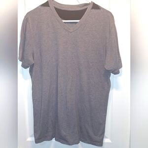Gray V Neck Mens Shirt Extra Large